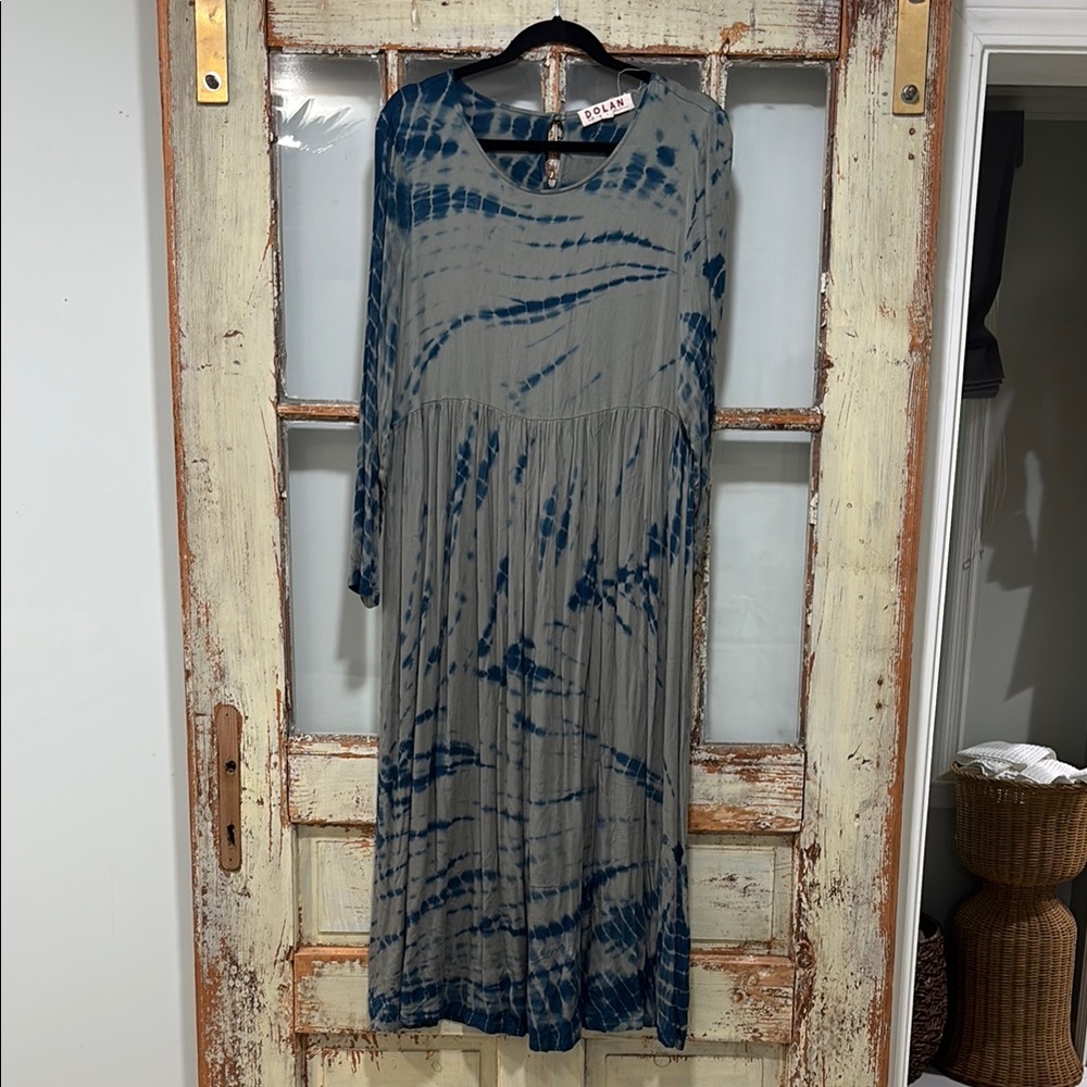 Tie-Dye Long Sleeve Dress